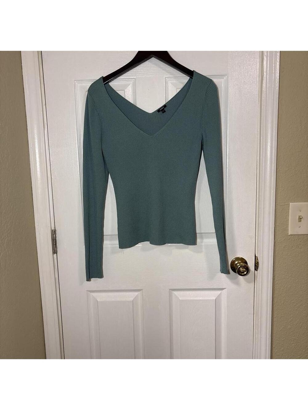 Teal Express long sleeve top Size L